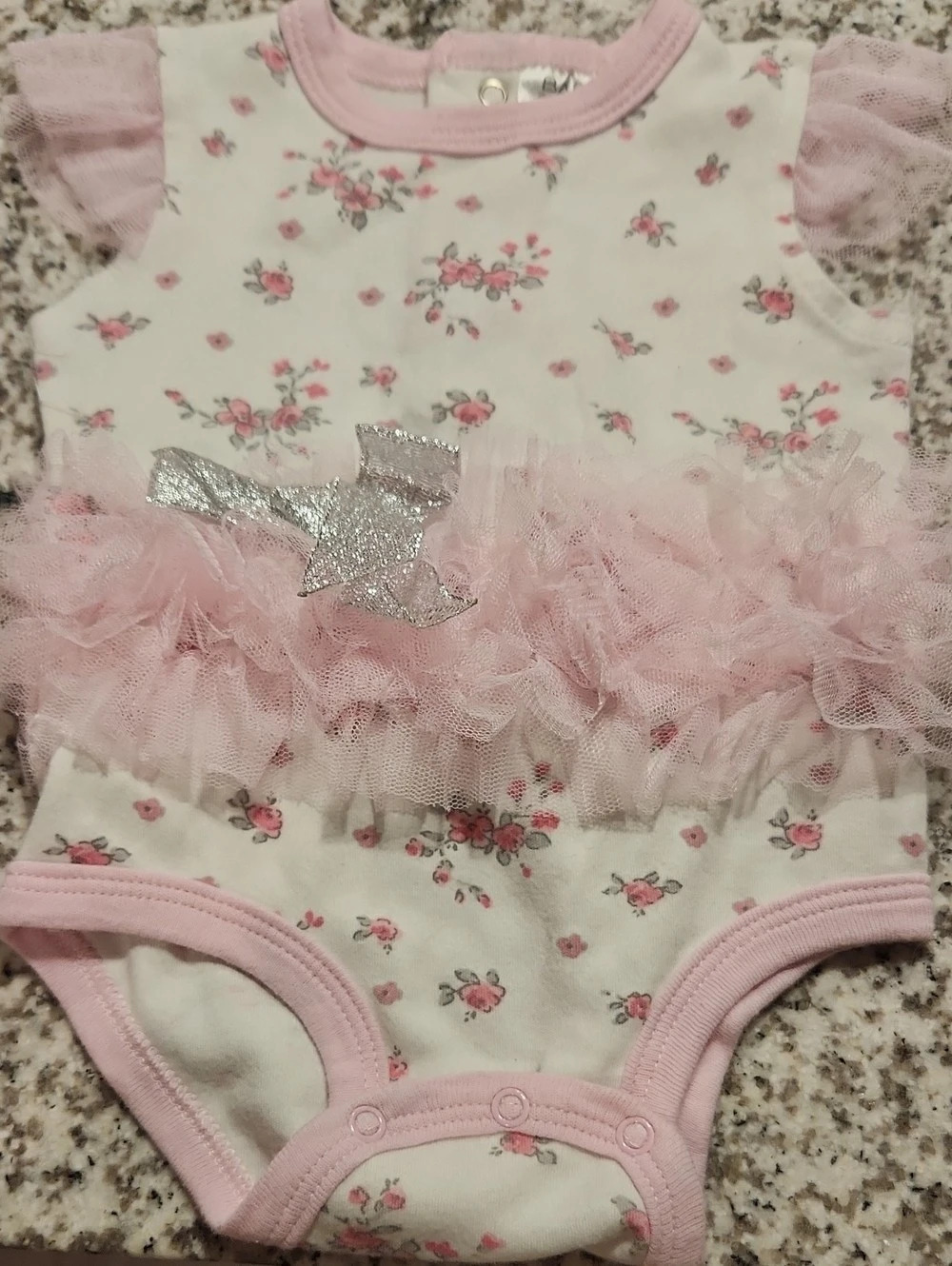 Baby Essentials Floral Tutu Baby Bodysuit Baby 6M